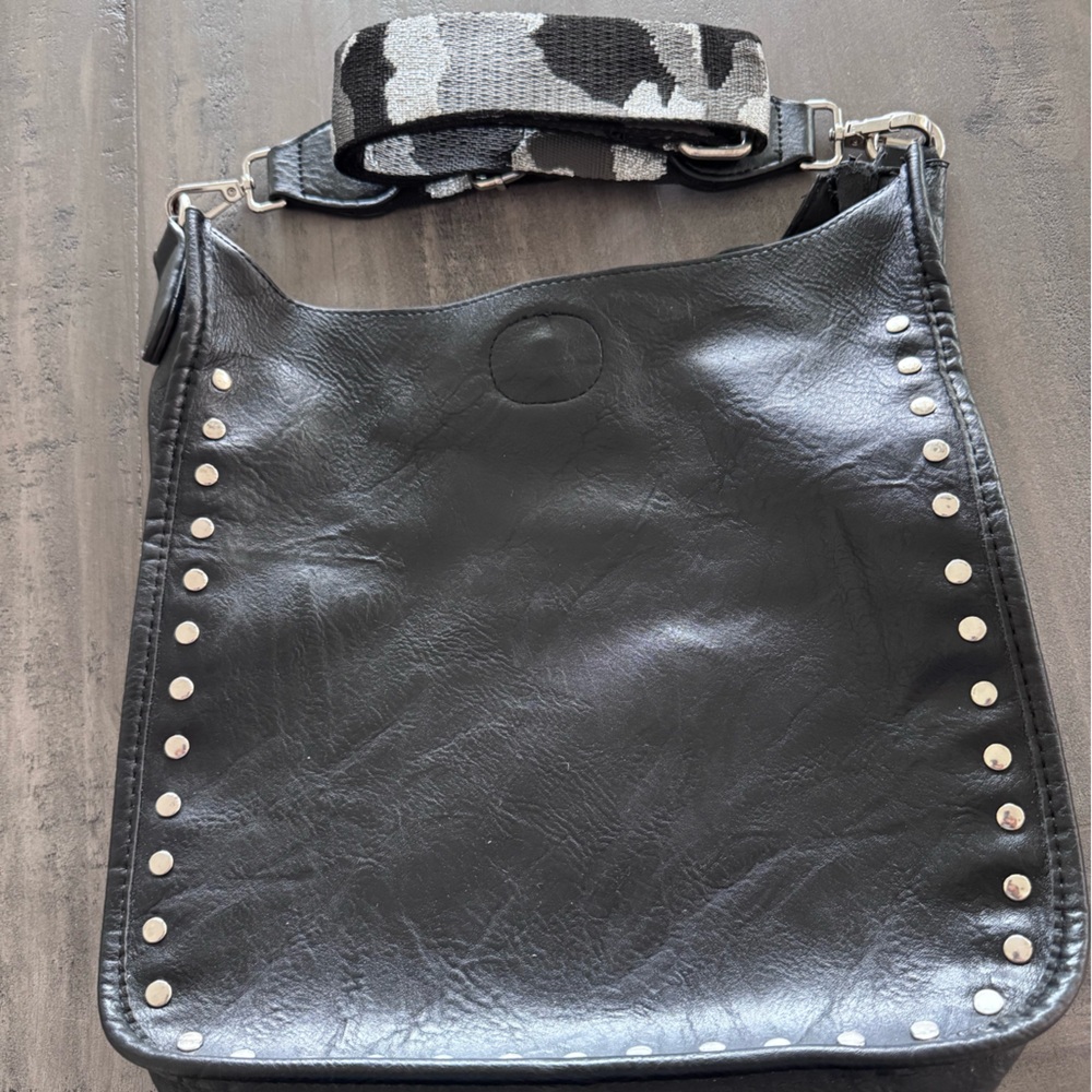 Black Studded Crossbody Bag Ahdorned brand